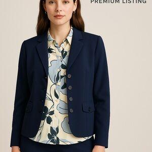 Larry Levine for Dress barn Classic Navy Blazer Size 14